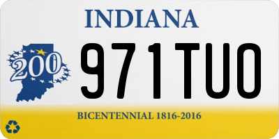 IN license plate 971TUO