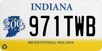 IN license plate 971TWB