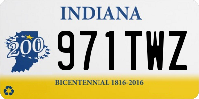 IN license plate 971TWZ