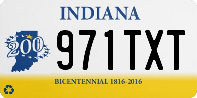 IN license plate 971TXT