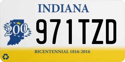 IN license plate 971TZD