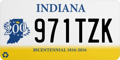 IN license plate 971TZK