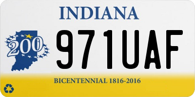 IN license plate 971UAF