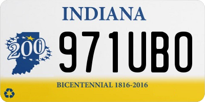 IN license plate 971UBO