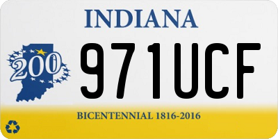 IN license plate 971UCF