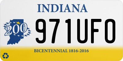 IN license plate 971UFO