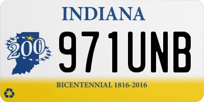 IN license plate 971UNB