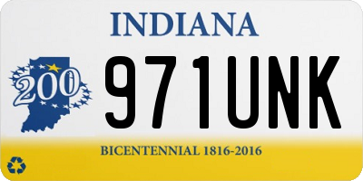 IN license plate 971UNK