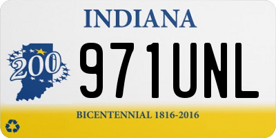 IN license plate 971UNL