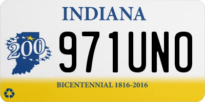 IN license plate 971UNO