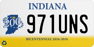 IN license plate 971UNS