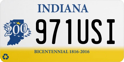 IN license plate 971USI