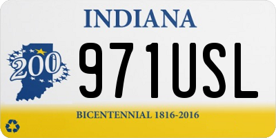 IN license plate 971USL