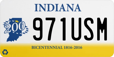 IN license plate 971USM