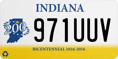 IN license plate 971UUV