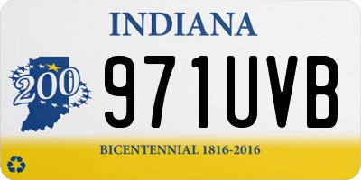 IN license plate 971UVB