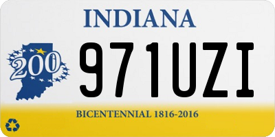 IN license plate 971UZI