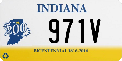 IN license plate 971V