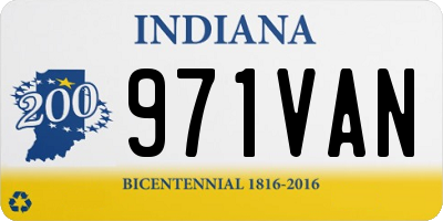 IN license plate 971VAN