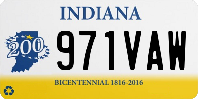 IN license plate 971VAW