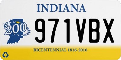 IN license plate 971VBX