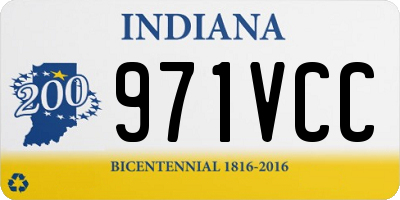 IN license plate 971VCC