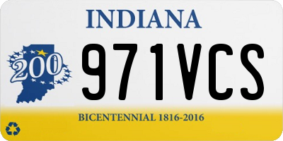 IN license plate 971VCS