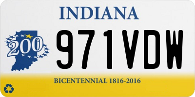 IN license plate 971VDW
