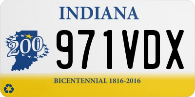 IN license plate 971VDX