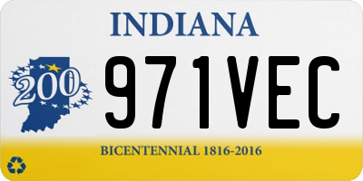 IN license plate 971VEC