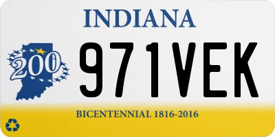 IN license plate 971VEK