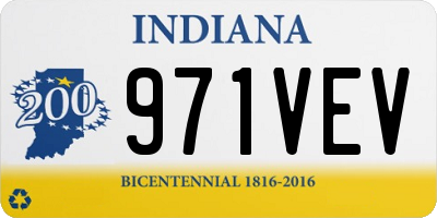 IN license plate 971VEV