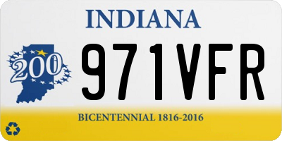 IN license plate 971VFR