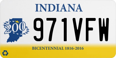 IN license plate 971VFW