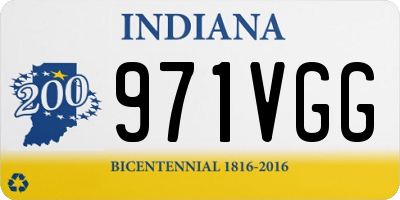 IN license plate 971VGG
