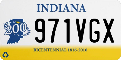 IN license plate 971VGX