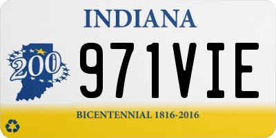 IN license plate 971VIE