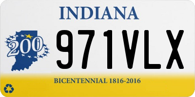 IN license plate 971VLX