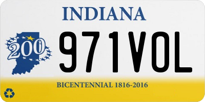 IN license plate 971VOL