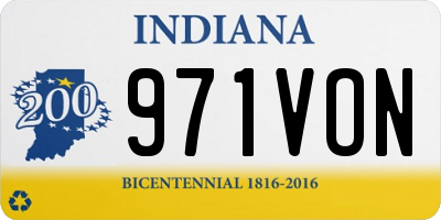 IN license plate 971VON