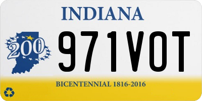 IN license plate 971VOT