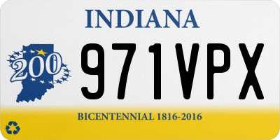 IN license plate 971VPX