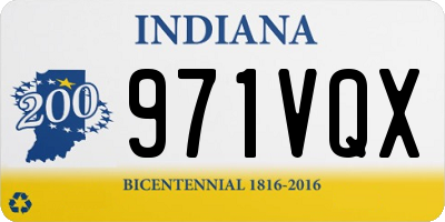 IN license plate 971VQX