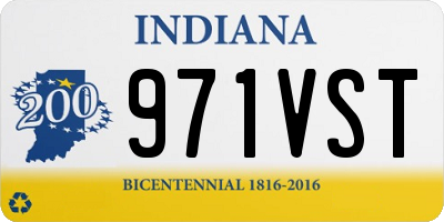 IN license plate 971VST