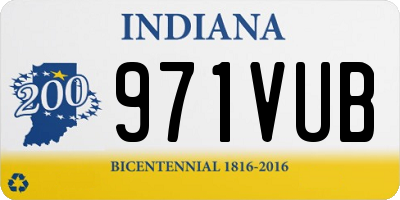 IN license plate 971VUB