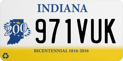IN license plate 971VUK