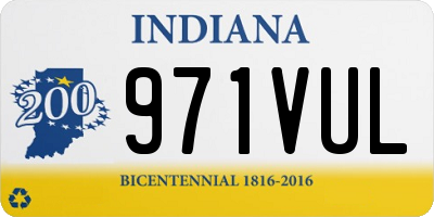 IN license plate 971VUL
