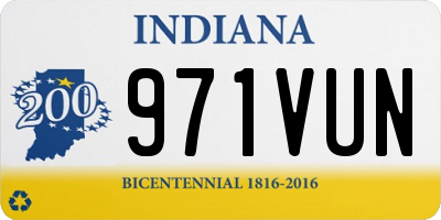 IN license plate 971VUN