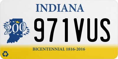 IN license plate 971VUS