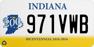 IN license plate 971VWB